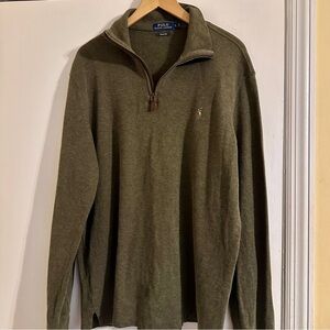 POLO RALPH LAUREN Estate-Rib Quarter-Zip Pullover Mens L